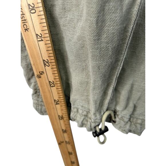 Nicole Miller Cargo Pants Womens Small Olive Green Linen Lyocell Utility Joggers - Picture 12 of 13